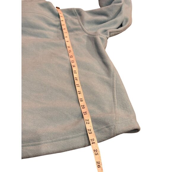 Columbia Womens Medium Light Blue Full-Zip Fleece Jacket With High Collar & Long - Picture 9 of 11
